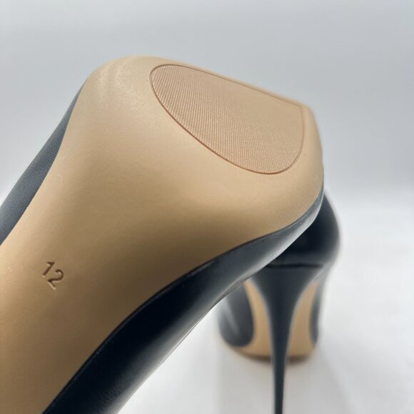 FSJ Black Pointed Toe Pumps High Heel Sexy Stilettos Slip On Office Cute Shoes - Picture 6 of 8